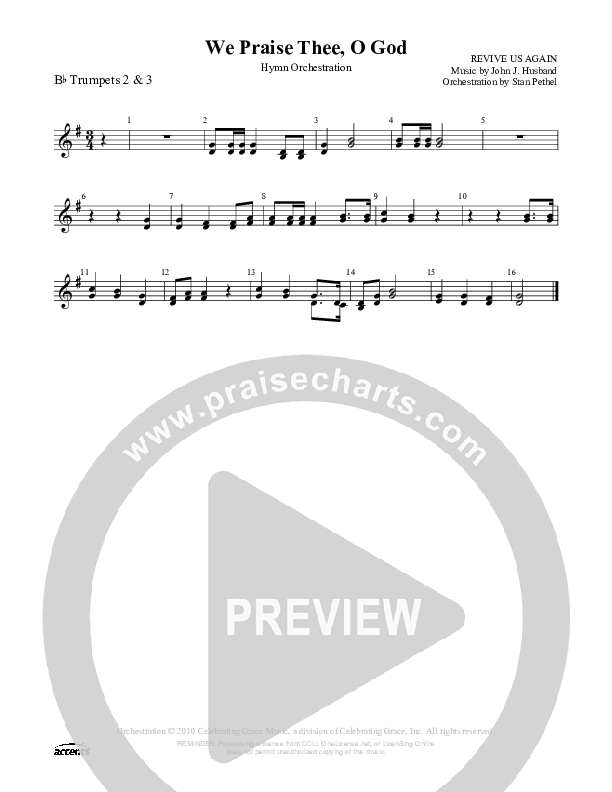 We Praise Thee O God Trumpet 2/3 ()