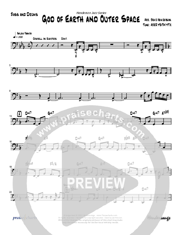 God Of Earth And Outer Space (Instrumental) Bass Guitar (Brad Henderson)