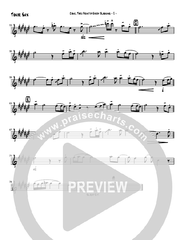 Come Thou Fount Of Every Blessing (Instrumental) Tenor Sax 2 (Brad Henderson)