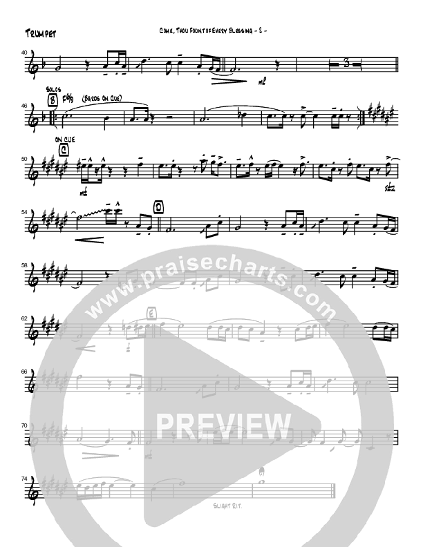 Come Thou Fount Of Every Blessing (Instrumental) Trumpet (Brad Henderson)