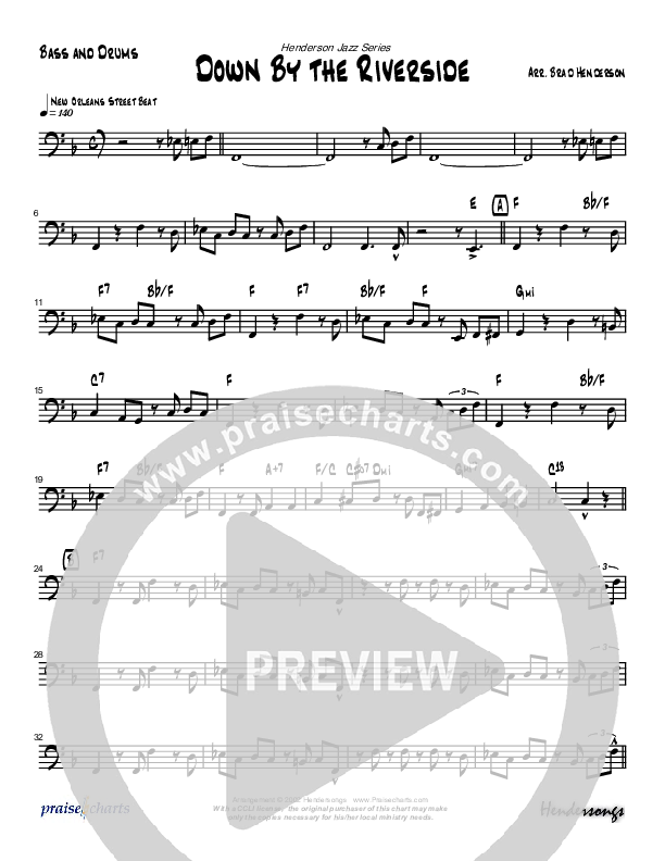 Down By The Riverside (Instrumental) Bass Guitar (Brad Henderson)