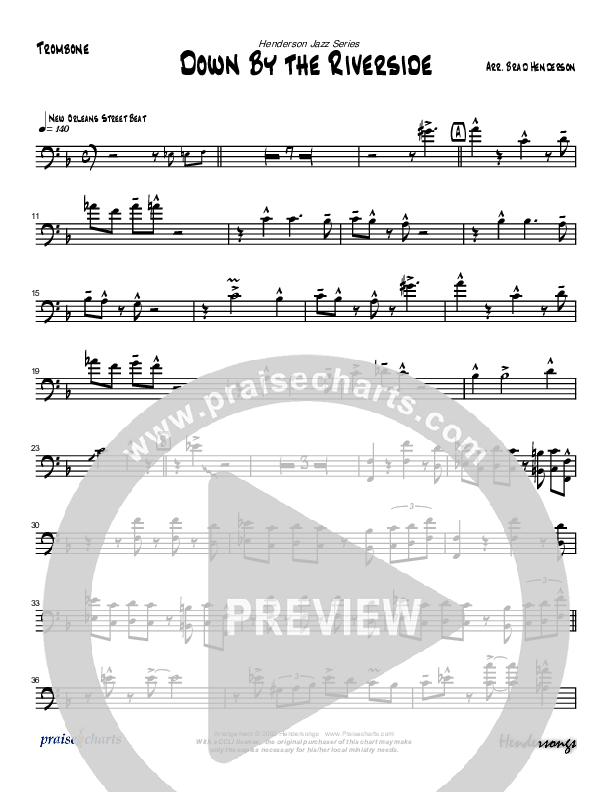 Down By The Riverside (Instrumental) Trombone (Brad Henderson)