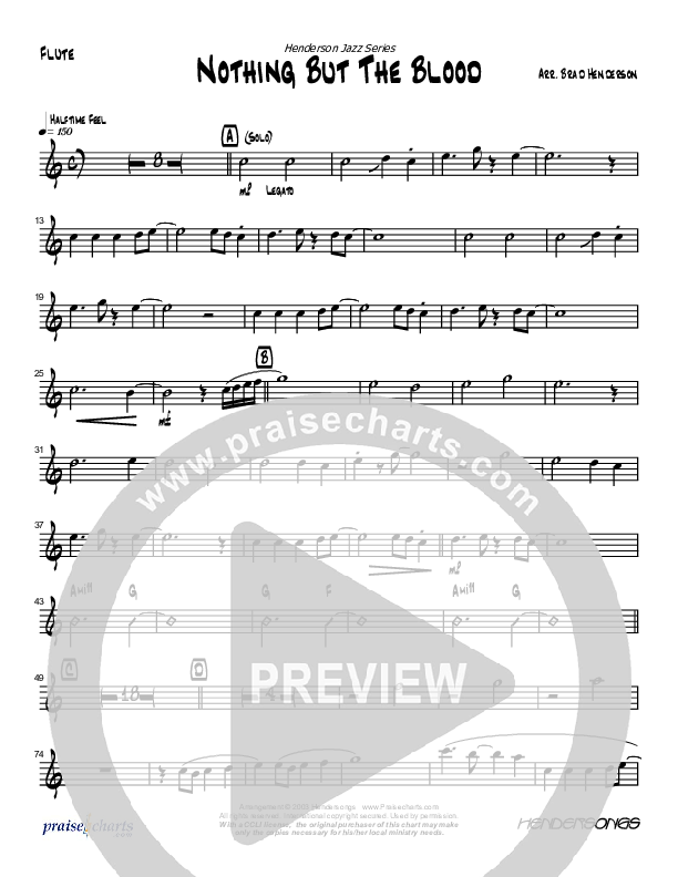 Nothing But The Blood (Instrumental) Flute (Brad Henderson)