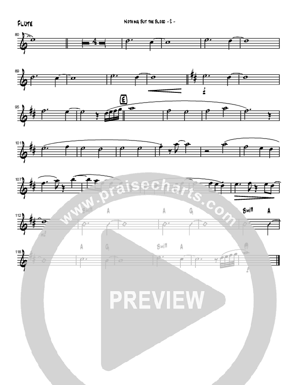 Nothing But The Blood (Instrumental) Flute (Brad Henderson)