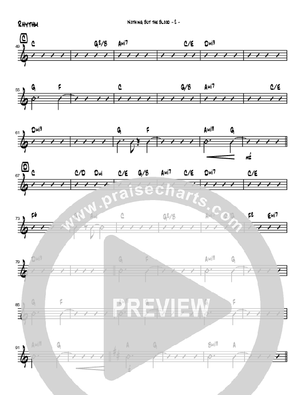Nothing But The Blood (Instrumental) Rhythm Chart (Brad Henderson)