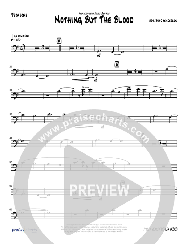 Nothing But The Blood (Instrumental) Trombone (Brad Henderson)