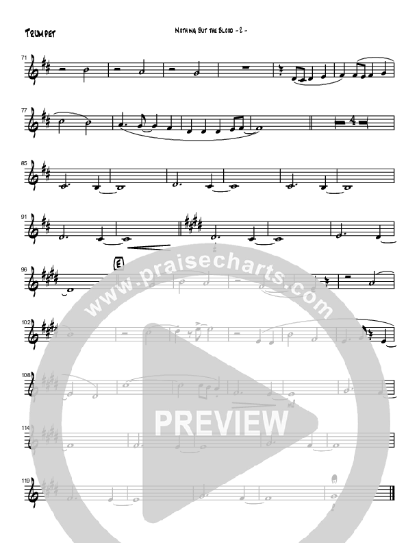 Nothing But The Blood (Instrumental) Trumpet (Brad Henderson)