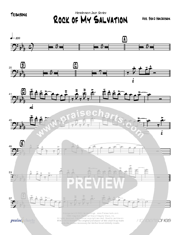 Rock Of My Salvation Trombone (Brad Henderson)