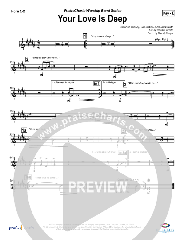 Your Love Is Deep French Horn 1/2 (Jami Smith)