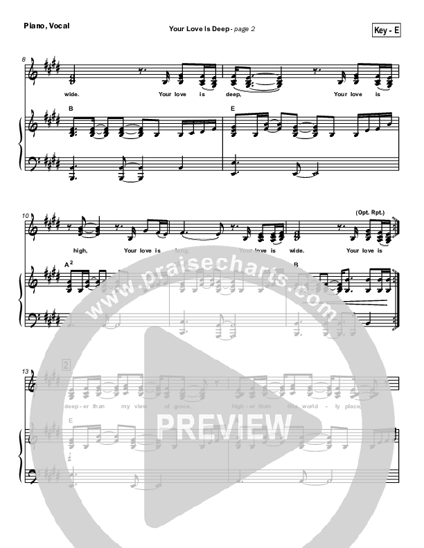 Your Love Is Deep Piano/Vocal & Lead (Jami Smith)