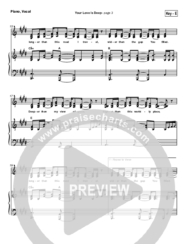 Your Love Is Deep Piano/Vocal & Lead (Jami Smith)