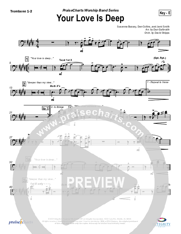 Your Love Is Deep Trombone 1/2 (Jami Smith)