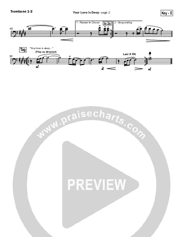 Your Love Is Deep Trombone 1/2 (Jami Smith)
