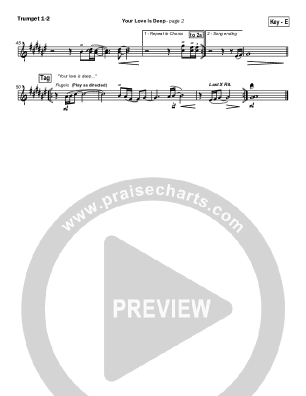 Your Love Is Deep Trumpet 1,2 (Jami Smith)