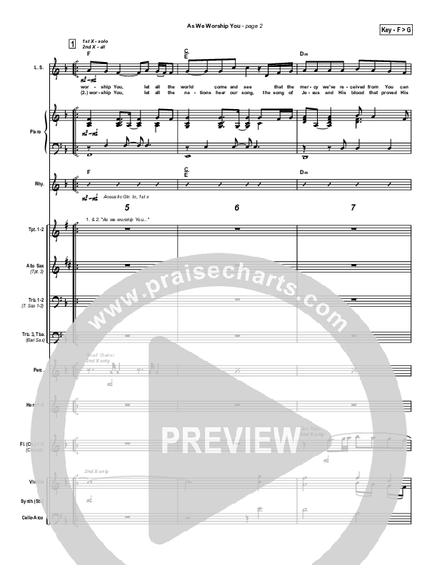 As We Worship You Conductor's Score (Tommy Walker)