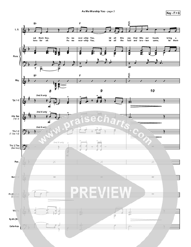 As We Worship You Conductor's Score (Tommy Walker)