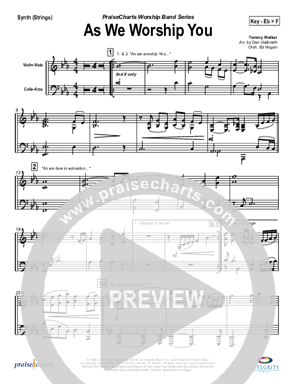 As We Worship You Synth Strings (Tommy Walker)