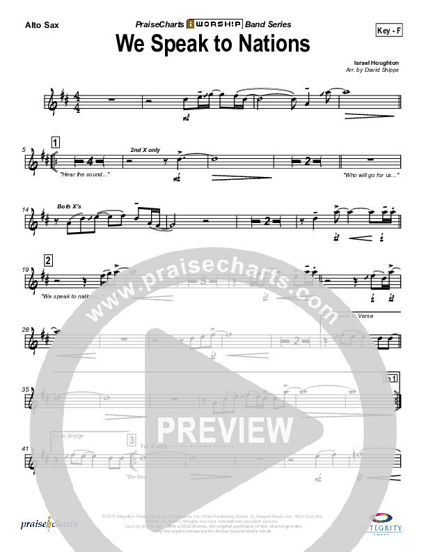 We Speak To Nations Alto Sax (Lakewood Church)