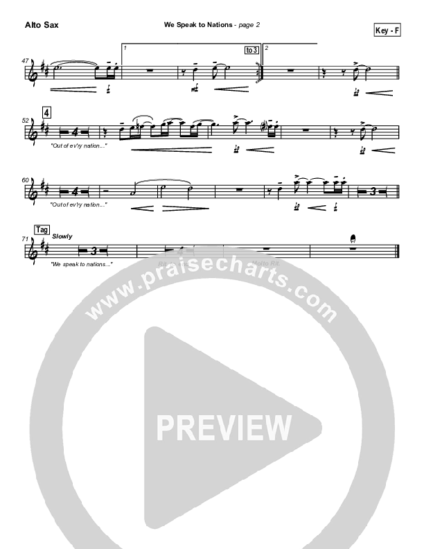 We Speak To Nations Alto Sax (Lakewood Church)