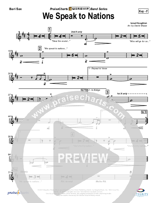 We Speak To Nations Bari Sax (Lakewood Church)