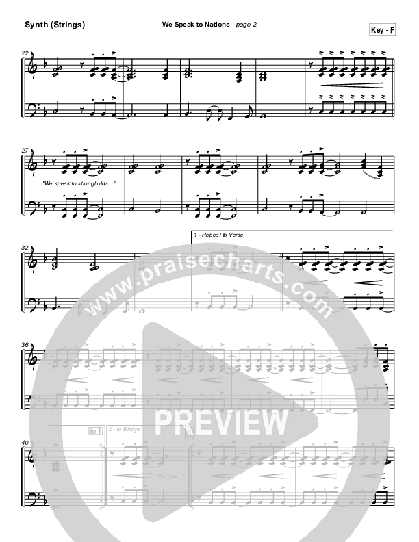 We Speak To Nations Synth Strings (Lakewood Church)