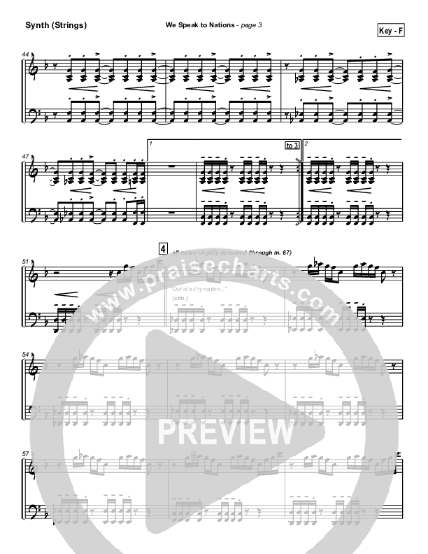 We Speak To Nations Synth Strings (Lakewood Church)