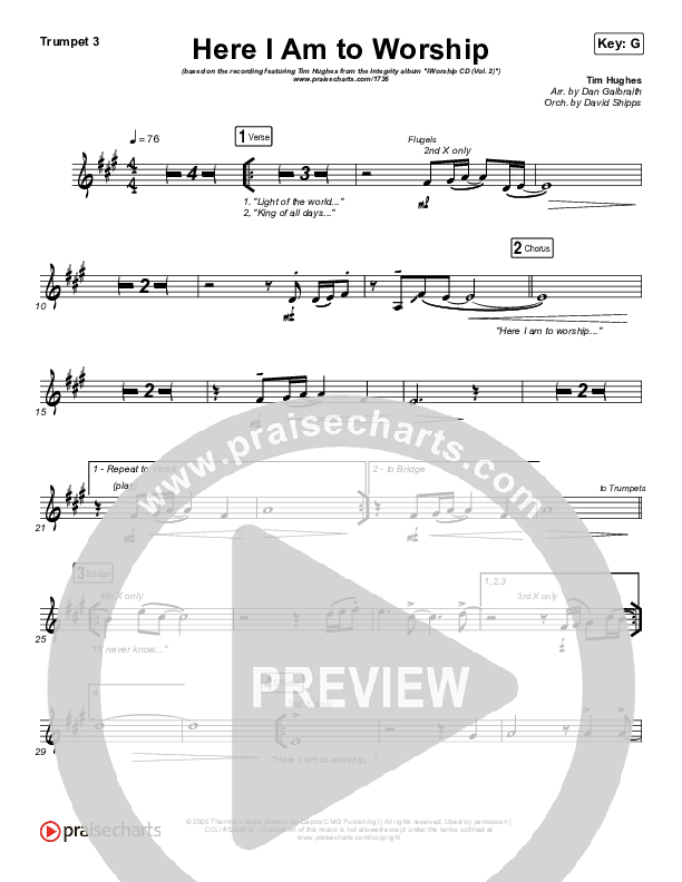 Here I Am To Worship Trumpet 1,2 (Jonathan Noel)