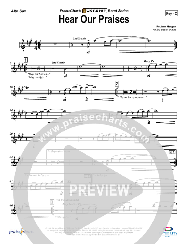 Hear Our Praises Alto Sax (Hillsong Worship)