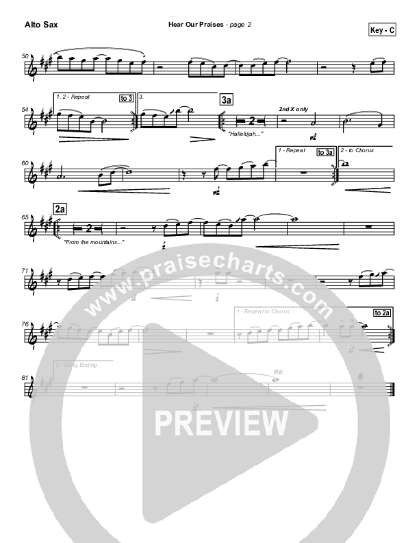 Hear Our Praises Alto Sax (Hillsong Worship)
