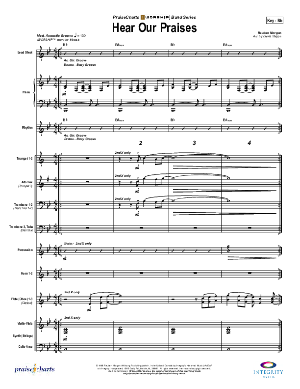 Hear Our Praises Conductor's Score (Hillsong Worship)