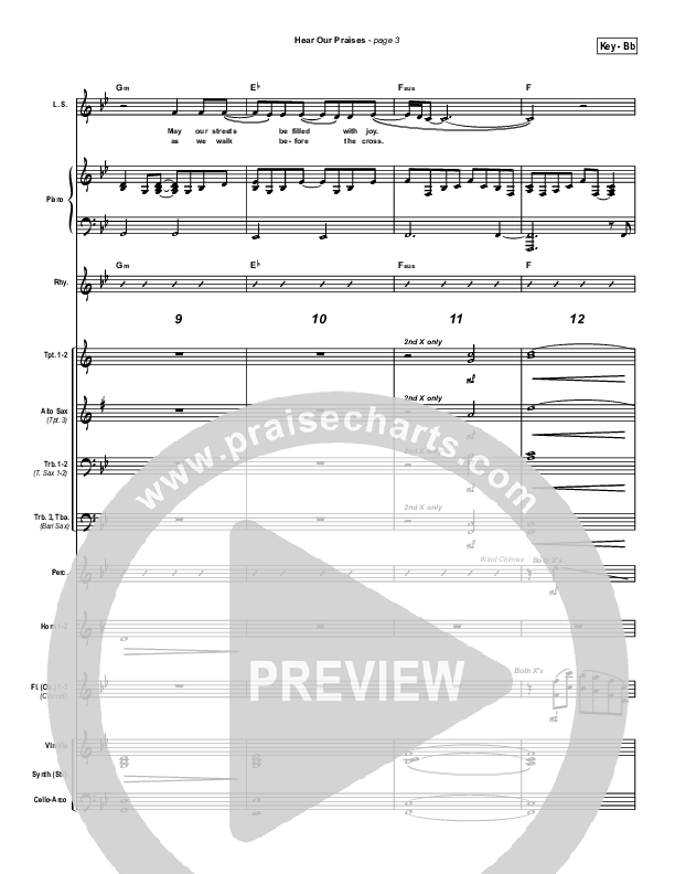 Hear Our Praises Conductor's Score (Hillsong Worship)