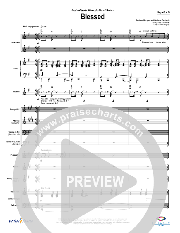 Blessed Conductor's Score (Hillsong Worship)