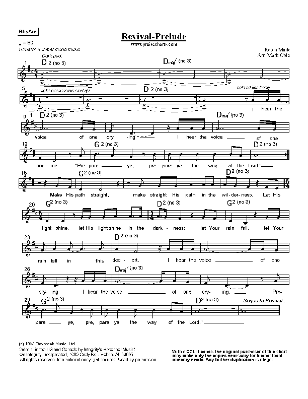 Revival Orchestration (Robin Mark)