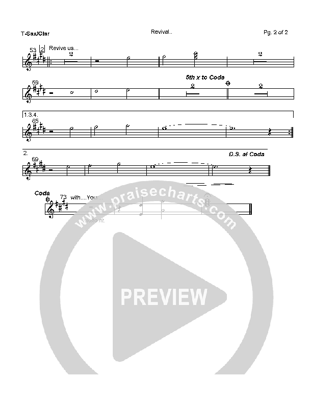 Revival Tenor Sax/Clarinet (Robin Mark)