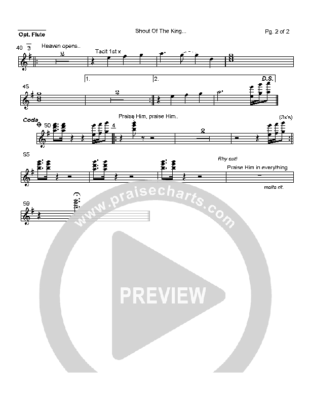 Shout Of The King Flute (Hillsong Worship)