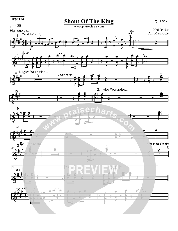 Shout Of The King Trumpet 1/2/3 (Hillsong Worship)