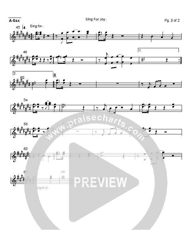 Sing For Joy Alto Sax (Lamont Hiebert)