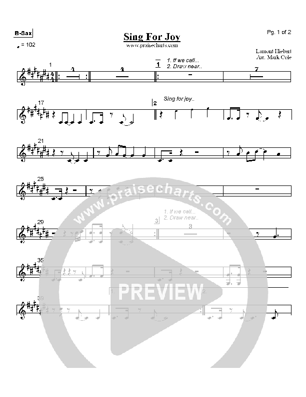 Sing For Joy Bari Sax (Lamont Hiebert)