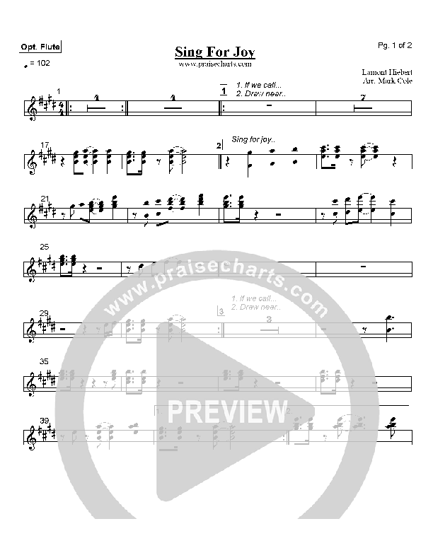 Sing For Joy Flute (Lamont Hiebert)