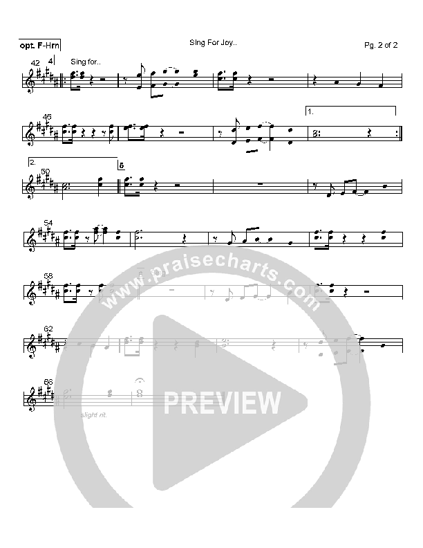 Sing For Joy French Horn (Lamont Hiebert)