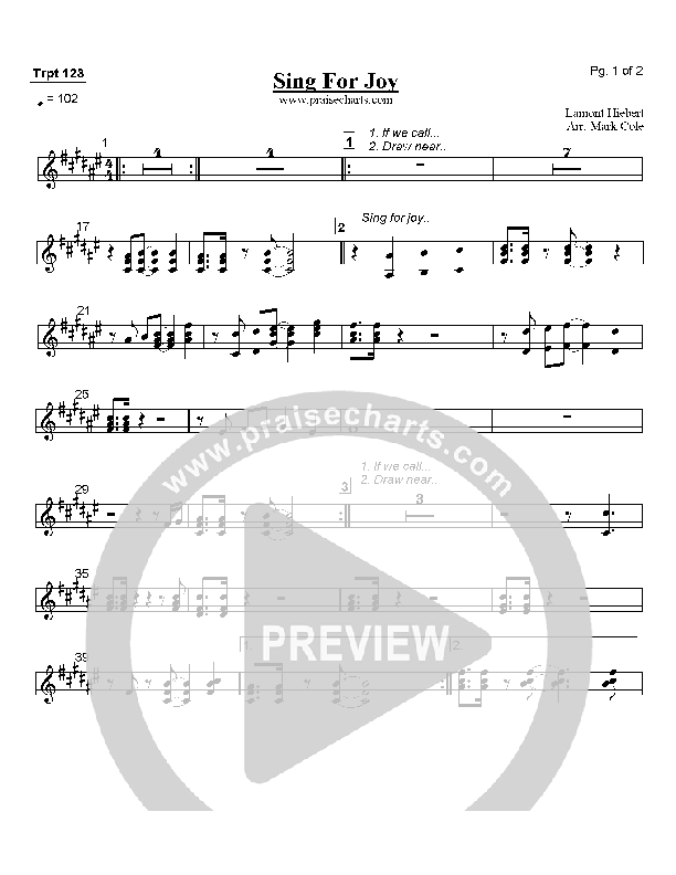 Sing For Joy Trumpet 1/2/3 (Lamont Hiebert)