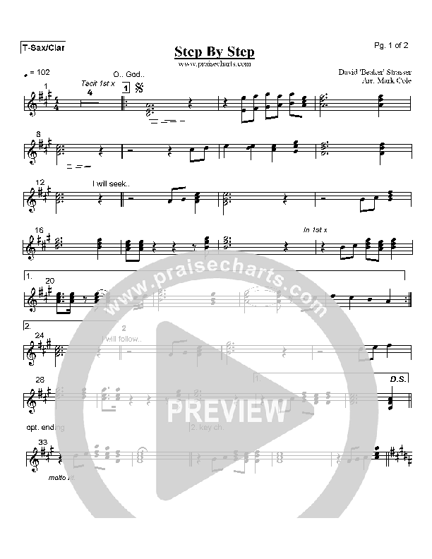 Step By Step Tenor Sax/Clarinet (Rich Mullins)