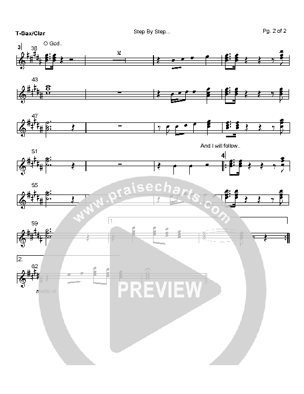 Step By Step Tenor Sax/Clarinet (Rich Mullins)