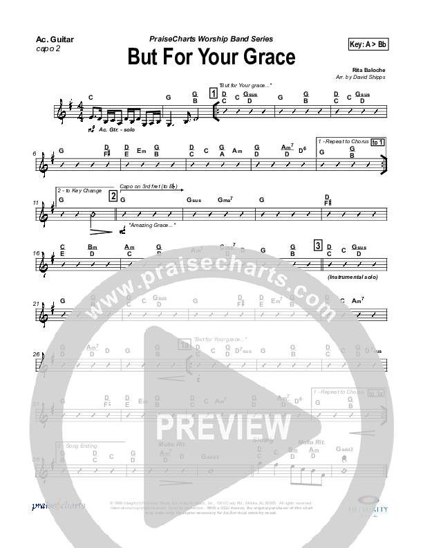 But For Your Grace Acoustic Guitar (Rita Baloche)