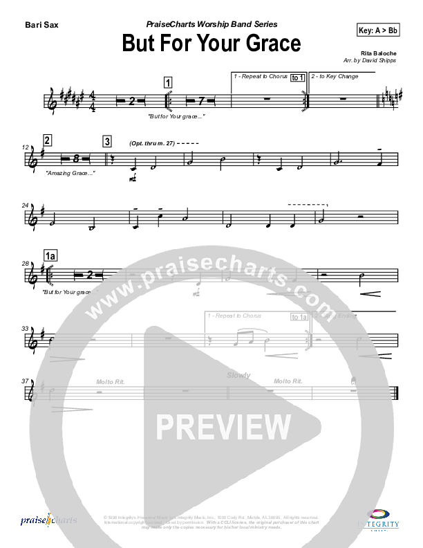 But For Your Grace Bari Sax (Rita Baloche)