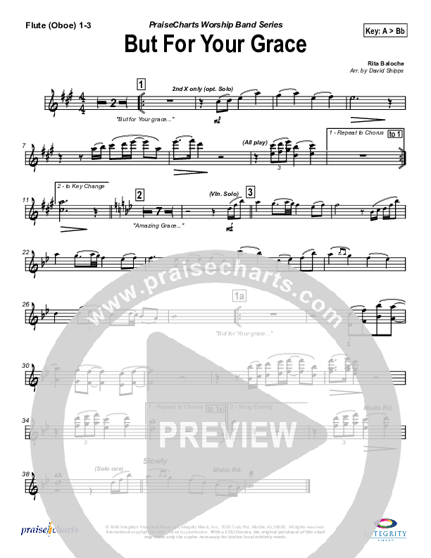 But For Your Grace Flute/Oboe 1/2/3 (Rita Baloche)