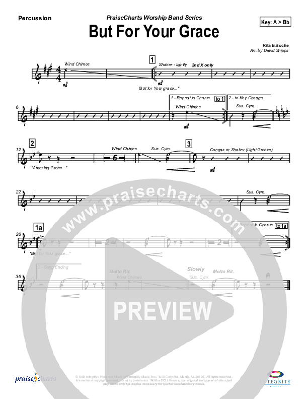 But For Your Grace Percussion (Rita Baloche)