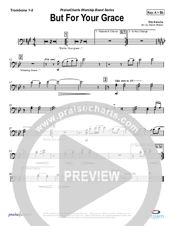 But For Your Grace Trombone 1/2 (Rita Baloche)