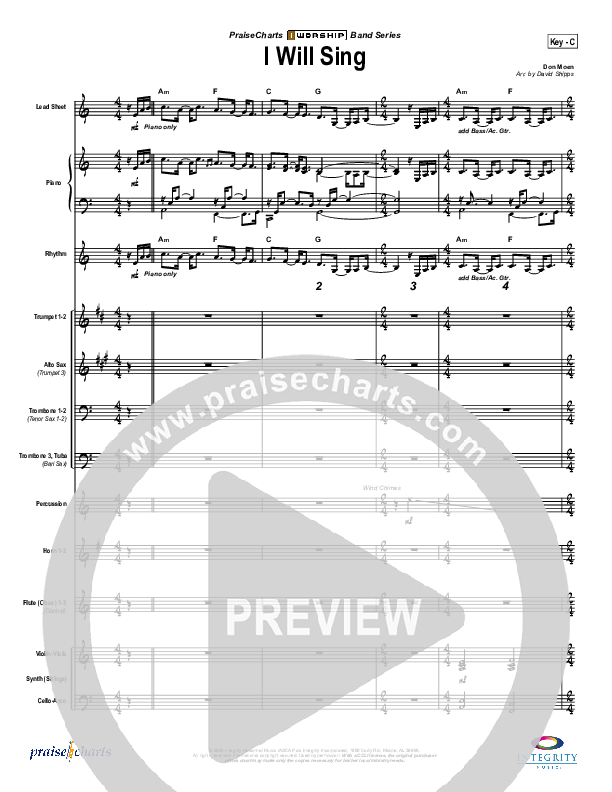 I Will Sing Conductor's Score (Don Moen)