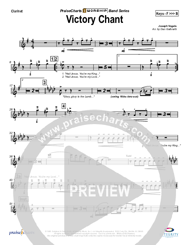 Victory Chant Clarinet (Joseph Vogels)